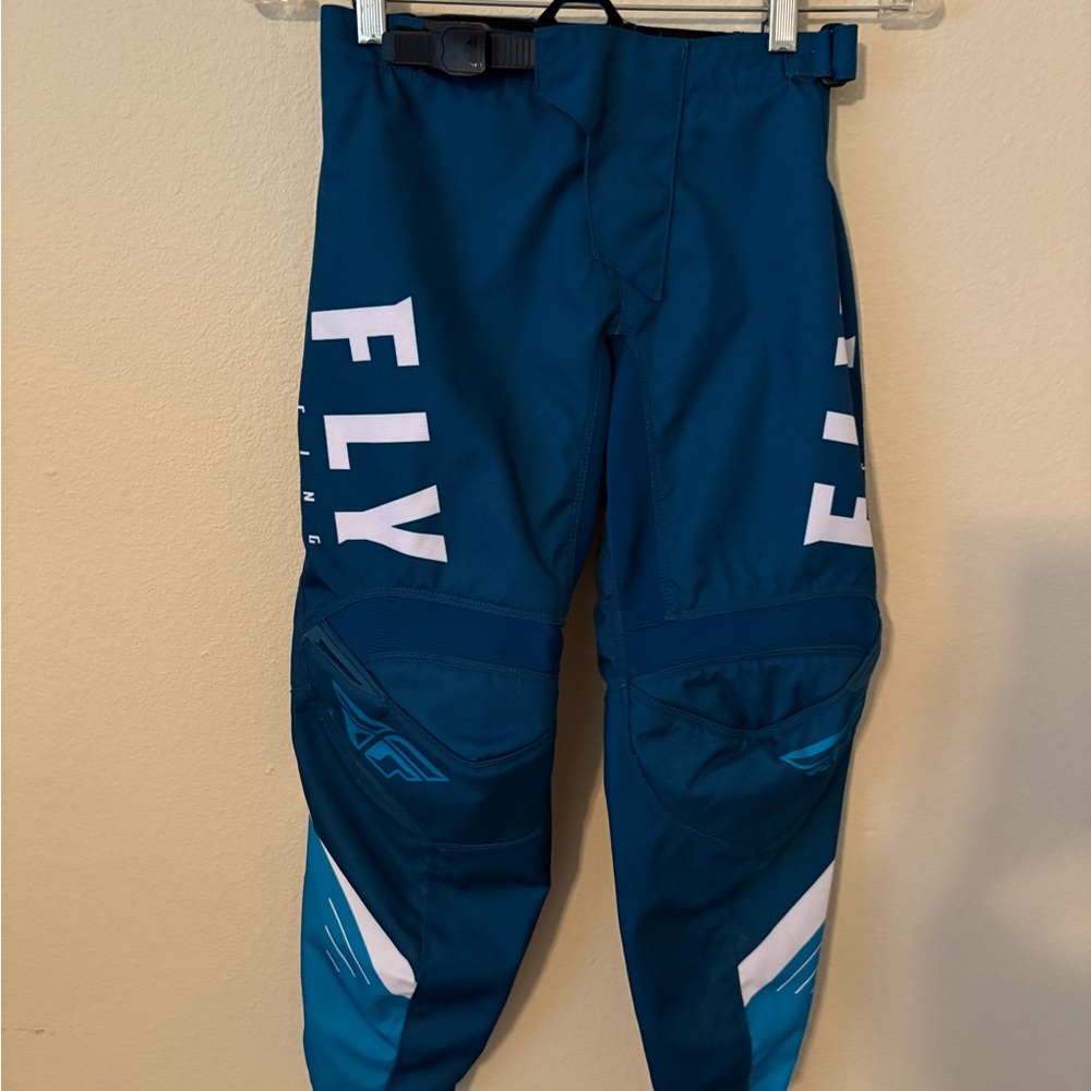 Fly Racing F-16 Dirt Bike BMX Riding Motorcross Pants Unisex - Size 24 Teal Blue